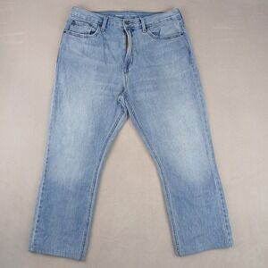Old Navy 36x32 Mens Jeans Light Wash **Actual 35x26 ** FLAWS